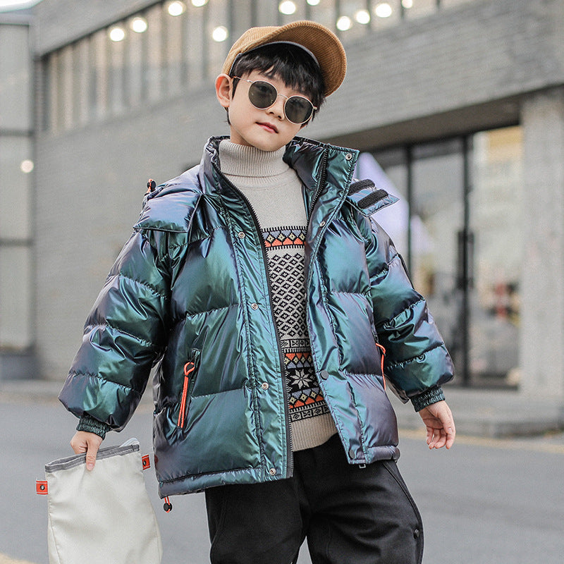 Meta Store Boys Clothing Western Style Big Kids Thick Winter Children's White Duck Down Jacket