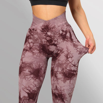 Meta Digital Store Naatlose Tie Dye Leggings Vroue Joga Push Up Sport Fitness Hardloop Gym Leggings