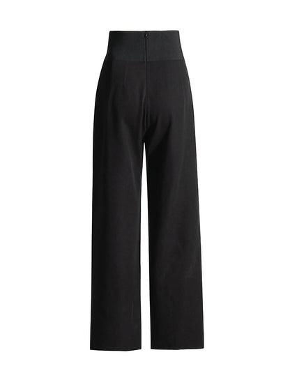 Slimming Wide Leg Casual Trousers Women's