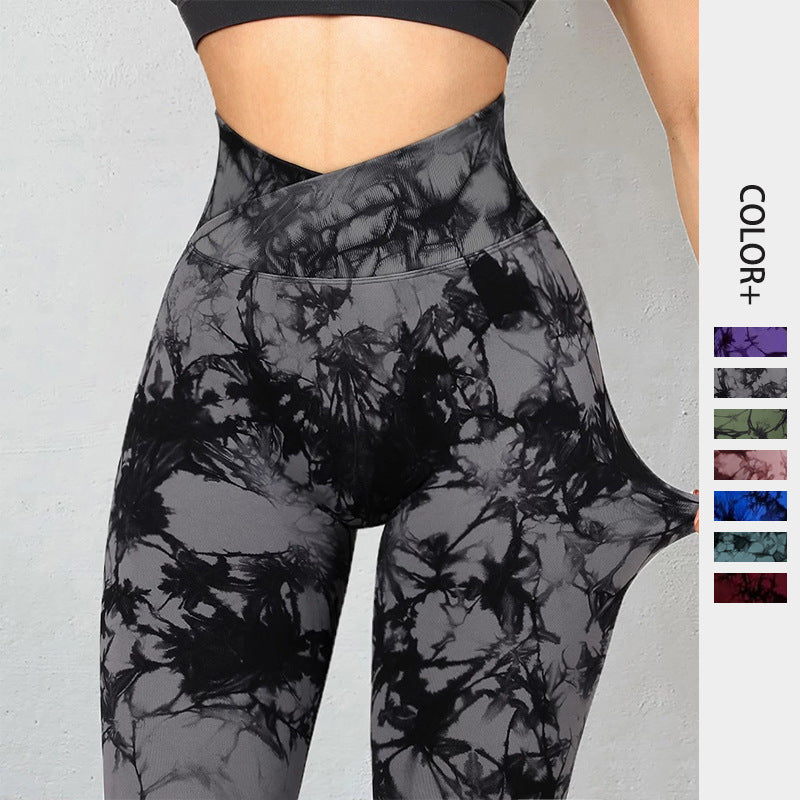 Meta Digital Store Naatlose Tie Dye Leggings Vroue Joga Push Up Sport Fitness Hardloop Gym Leggings