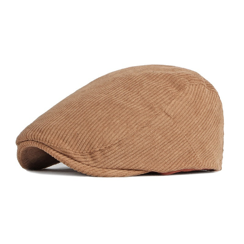 Digital  Woman Corduroy  British Retro Forward Beret Children