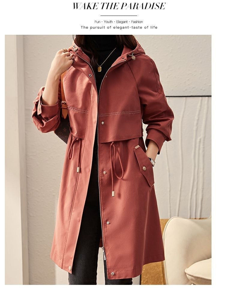 Woman  Digital Store  Women's Spring And Autumn Windbreaker Korean Fashion Overcoat