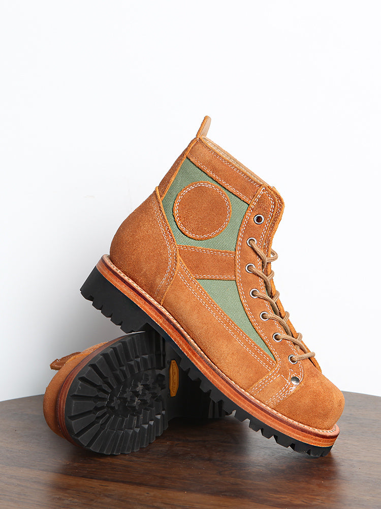 Man  Shoe Store  Heavy Skydiving Worker Boot Canvas High Top