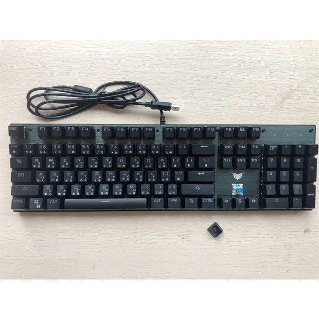 Meganiese Sleutelbord Groen Shaft Desktop Non Punch 87 Key Keyboard