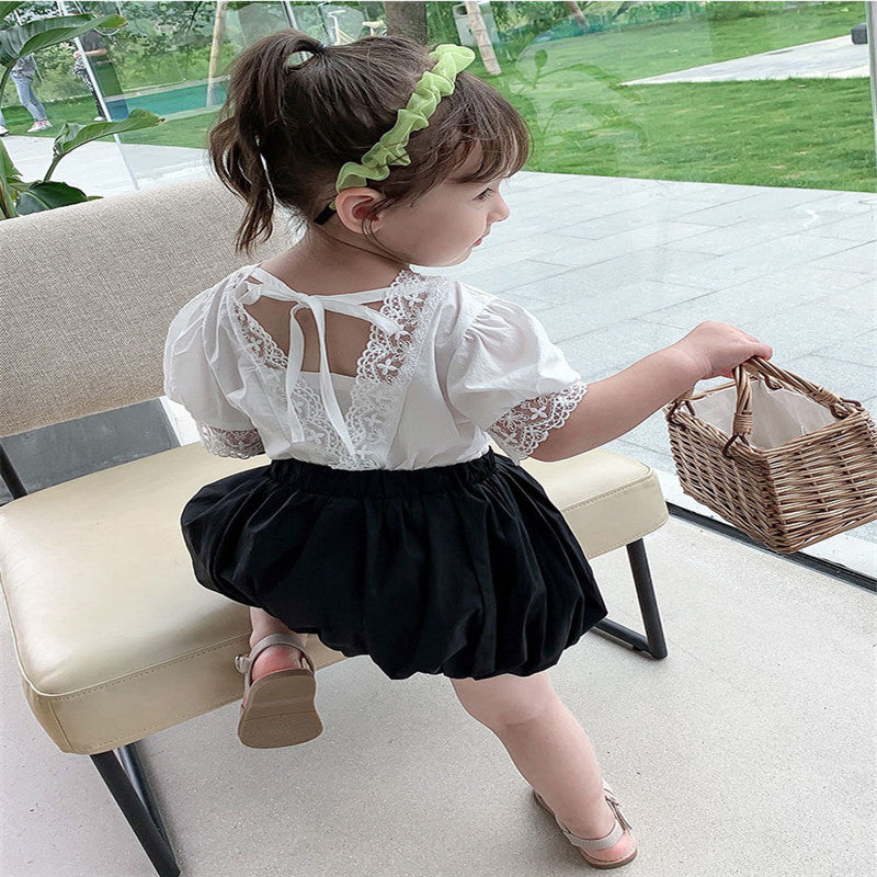 Meta Digital Store Girls Clothes Children''s summer sweet Suit