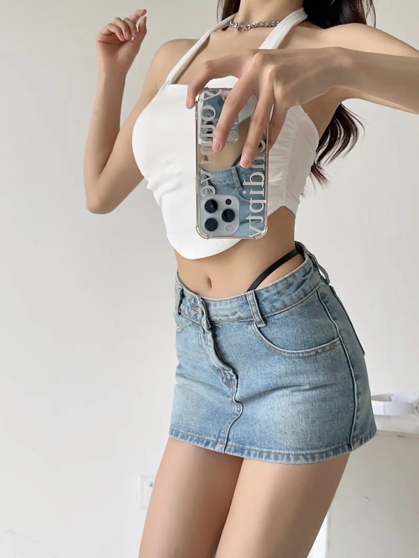 Meta Digital Store Women Jeans Fashion Irregular Fashion Denim Skirt For Women