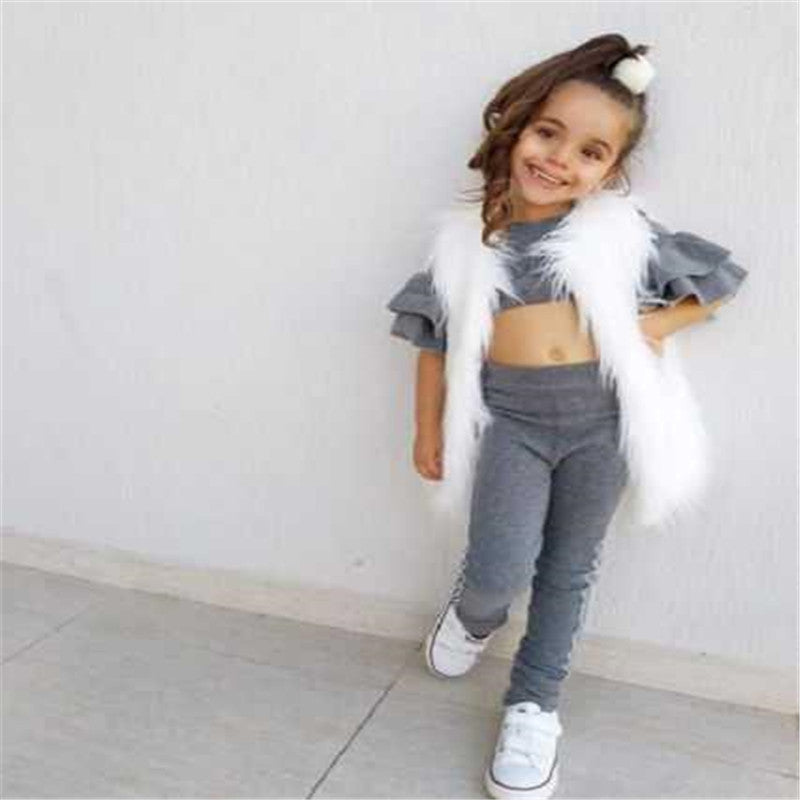 Meta Digital Store Girls Clothes Autumn Kids Baby Girls t shirt Pants Outfits girl Clothes 2P