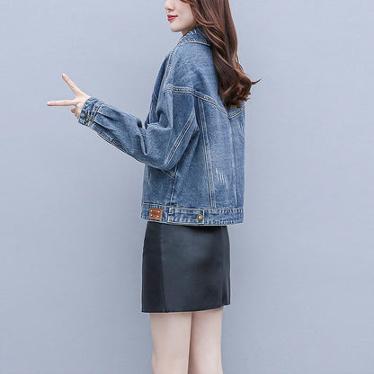 Women's Short Casual Loose Slimming Versatile Denim Jacket