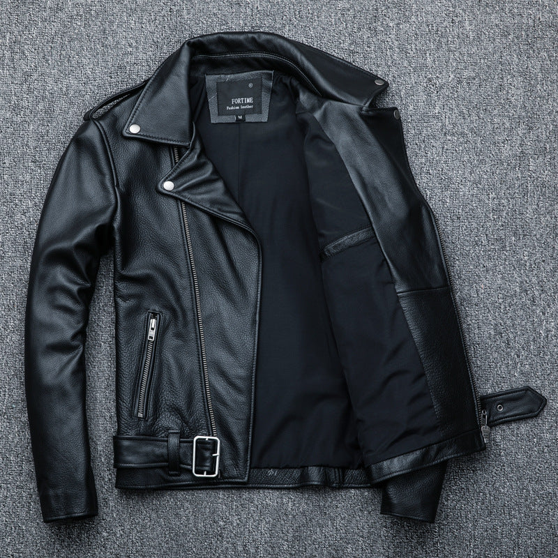 Meta Digital Store Pure Cowhide Biker's Leather Jacket