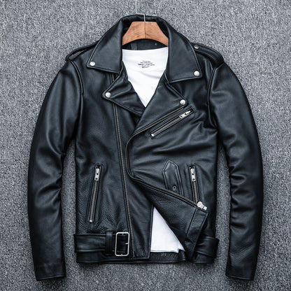 Meta Digital Store Pure Cowhide Biker's Leather Jacket