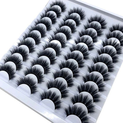 Meta Digital Store  NEW 20 Pairs 8-25mm Fake Eyelashes 100 Mink Eyelashes Mink