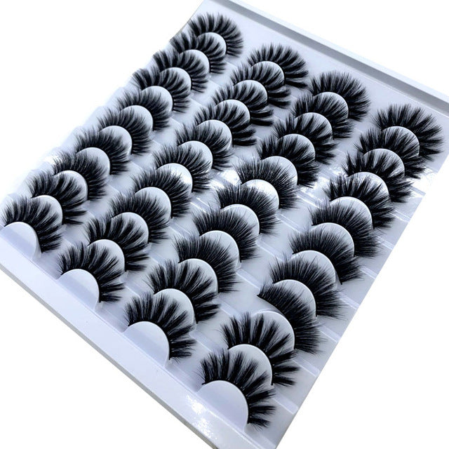 Meta Digital Store  NEW 20 Pairs 8-25mm Fake Eyelashes 100 Mink Eyelashes Mink