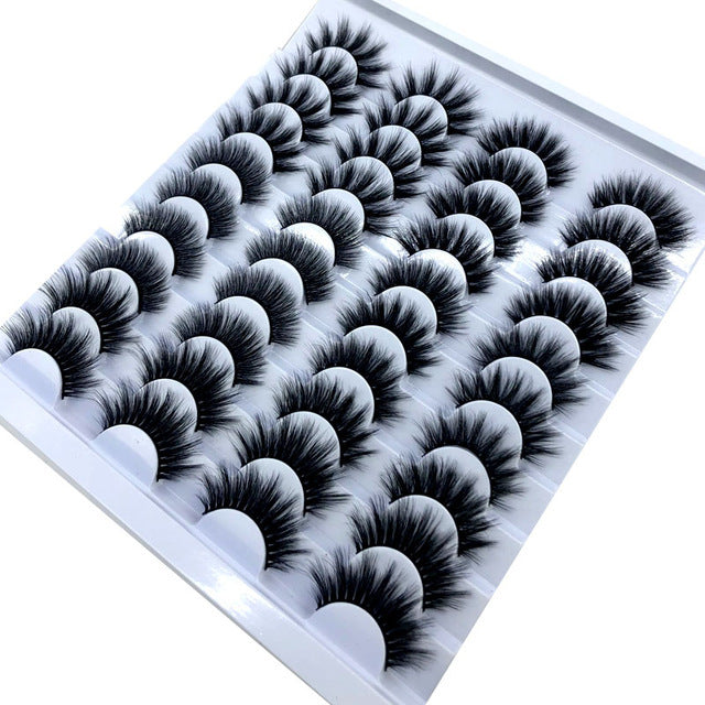 Meta Digital Store  NEW 20 Pairs 8-25mm Fake Eyelashes 100 Mink Eyelashes Mink