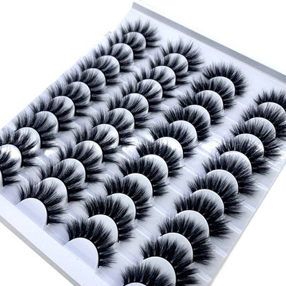 Meta Digital Store  NEW 20 Pairs 8-25mm Fake Eyelashes 100 Mink Eyelashes Mink