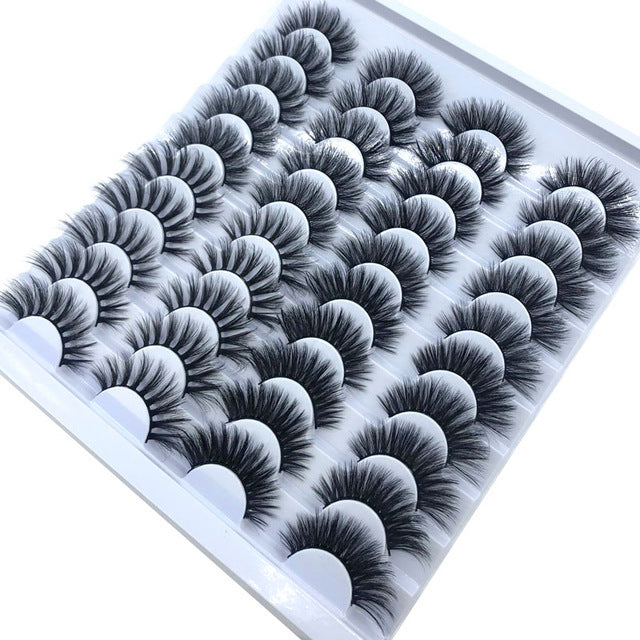 Meta Digital Store  NEW 20 Pairs 8-25mm Fake Eyelashes 100 Mink Eyelashes Mink