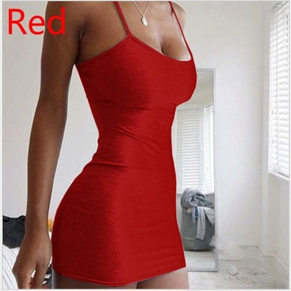 Meta  Digital Store  Fashion Pure  Color Simple  Hanging Neck Tight-fitting Hip Skirt