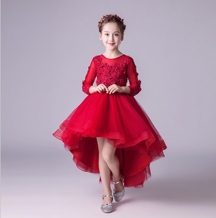 Meta Store Girls Clothes Girls'Piano Postumes, Flower Girl Evening Dresses, Wedding Dresses, Princess Dresses, Catwalks, Children's Little Hosts, Fluffy Gauze Skirts, Summer