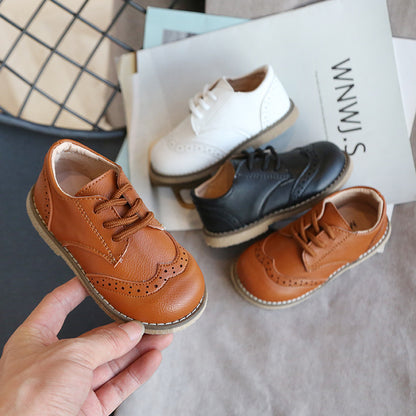 Boys Leather Shoes British Style Autumn New Children'S Baby Shoes Korean Girls Black Princess Shoes Single Shoes