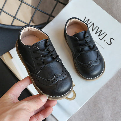 Boys Leather Shoes British Style Autumn New Children'S Baby Shoes Korean Girls Black Princess Shoes Single Shoes