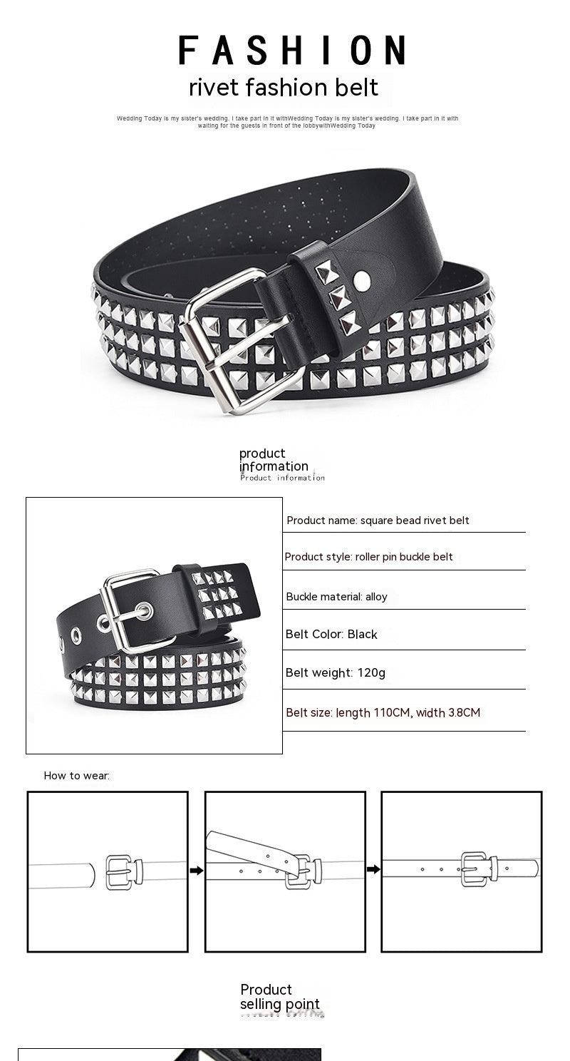 metadigitalstore.com  Belt Punk Hardware Jeans Strap