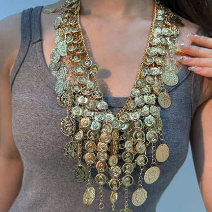 metadigitalstore.com  Fashion Vintage Coins Tassel Exotic Waist Chain