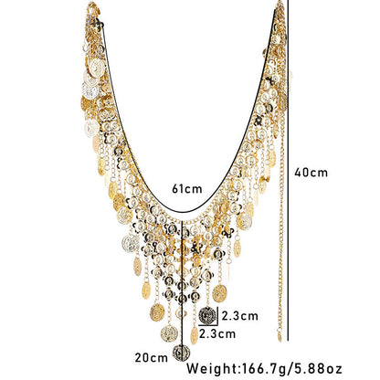 metadigitalstore.com  Fashion Vintage Coins Tassel Exotic Waist Chain