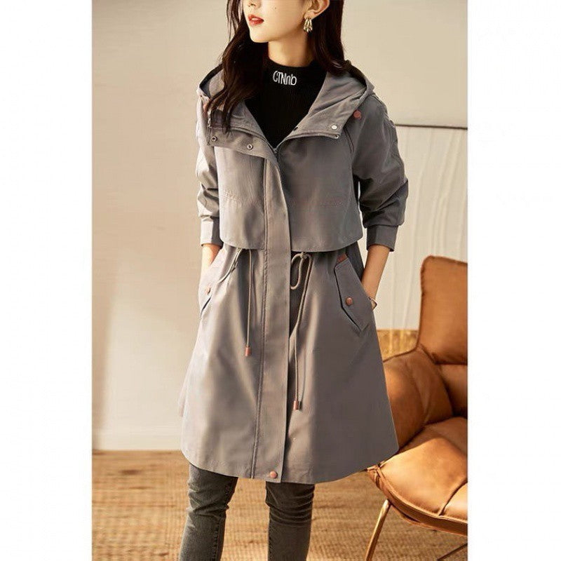 Woman  Digital Store  Women's Spring And Autumn Windbreaker Korean Fashion Overcoat