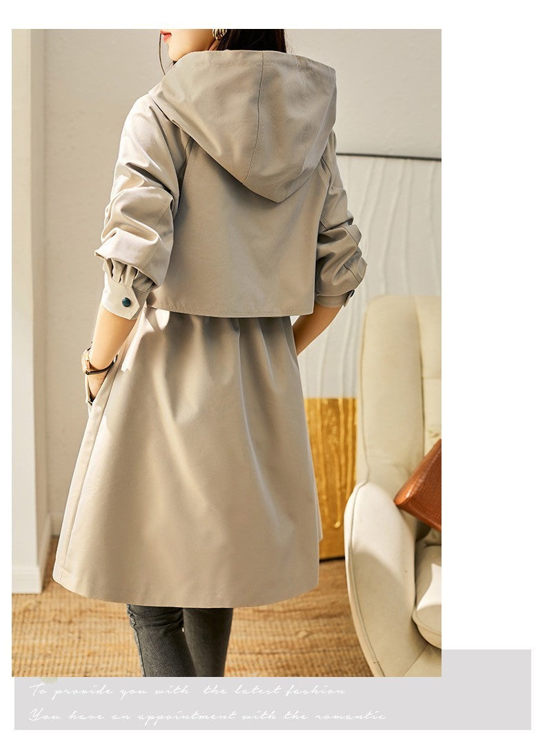 Woman  Digital Store  Women's Spring And Autumn Windbreaker Korean Fashion Overcoat