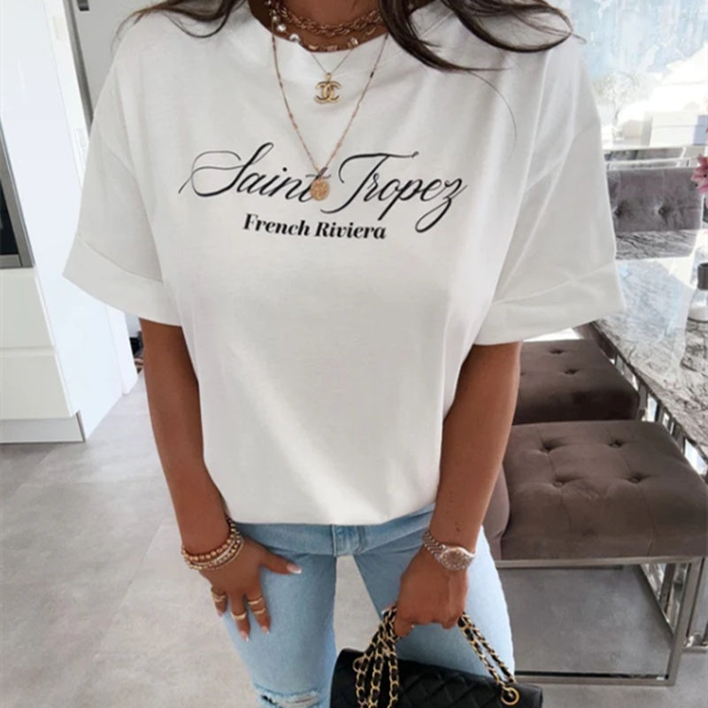 Women's Fashion Printed Bottoming Shirt