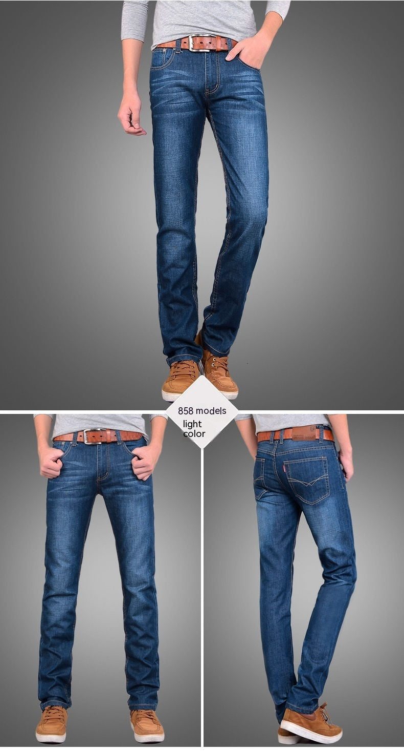 Meta Digital Store Jeans Elastic Men's Straight Tube Loose Casual Jeans