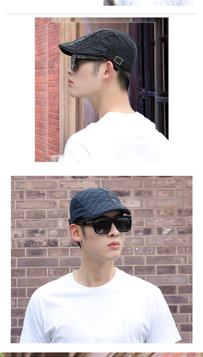 Meta  Men's  Autumn  And Winter  New Sun Protection Sun-poof Peaked Cap