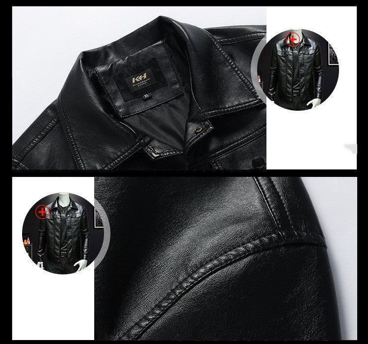 Meta Digital Store  Men's Spring And Autumn Workwear Leather Jacket