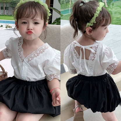 Meta Digital Store Girls Clothes Children''s summer sweet Suit