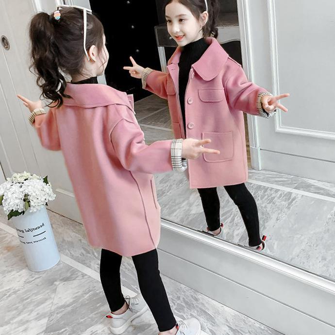 Meta Digital Store Girls Clothes Children's Clothing Girls Thick Woolen Overcoat Winter Clothes