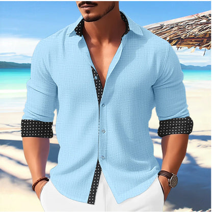 Meta  Digital Store  Casual Fashion  Trends 3D Printed Men's Long Sleeve Shirt