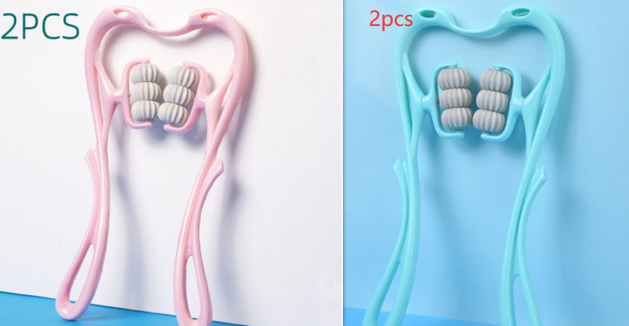 Multifunksionele handmatige seswiel-nekmasseerder Masseer Verligting Roller Massage Tool