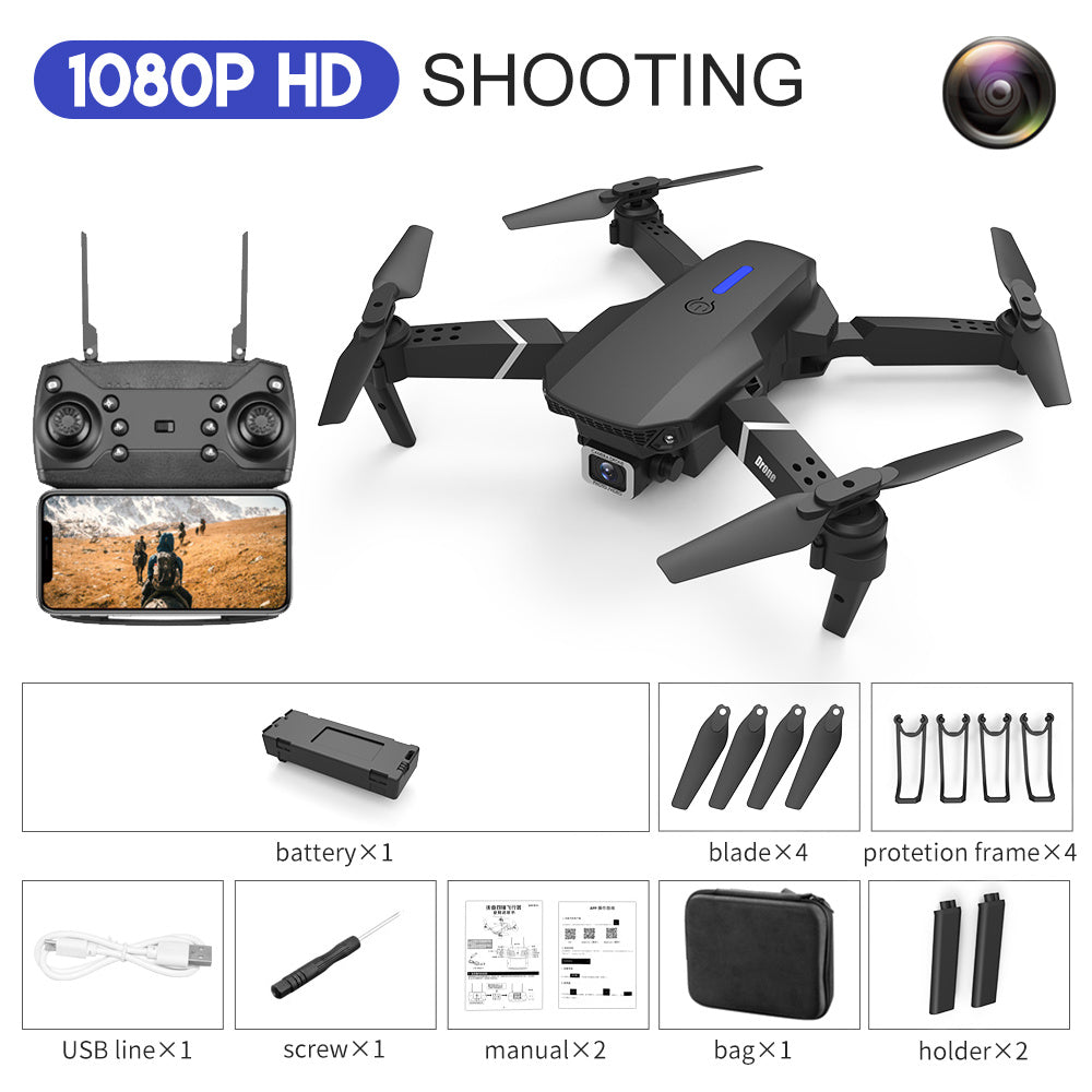 Meta  Digital Store   E88 Drone Aerial Photography HD 4K Dual Camera Remote Control Airplane Toy