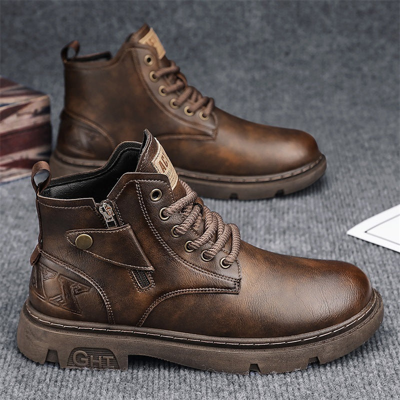 Man Skoenwinkel Retro Britse Styl High Cut Martin Boots Vir Mans