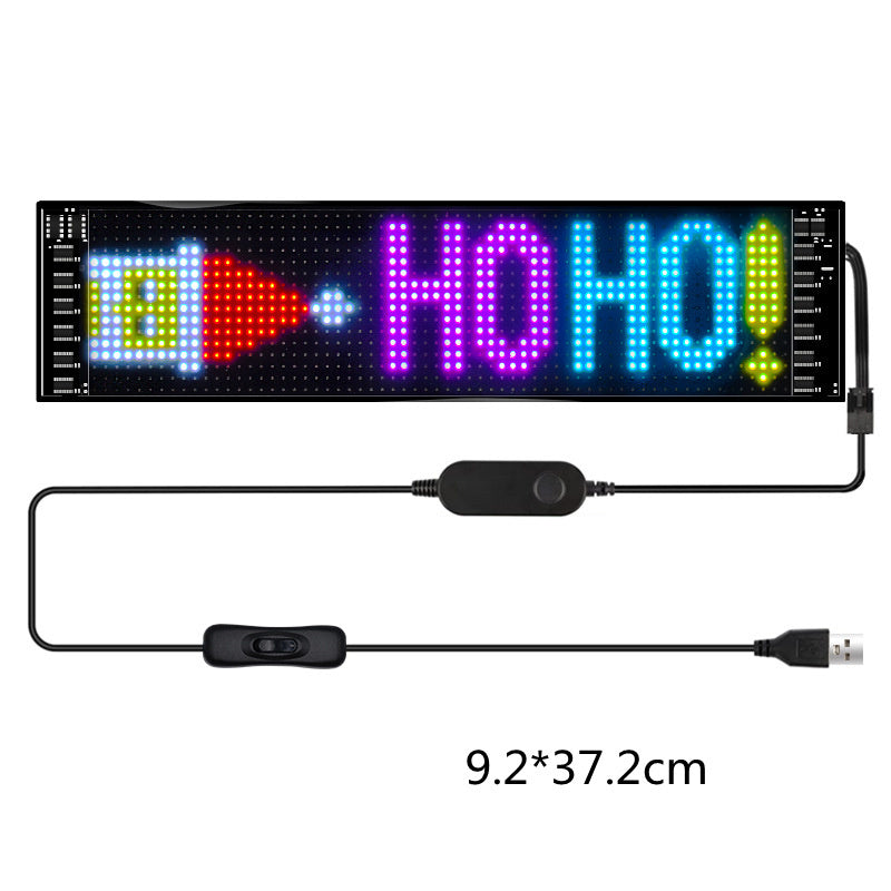 Meta Digital Store Programmable Car LED Sign LED Full-color Advertising Screen Ultra-thin Display Screen Custom Text Pattern Animation Display Car