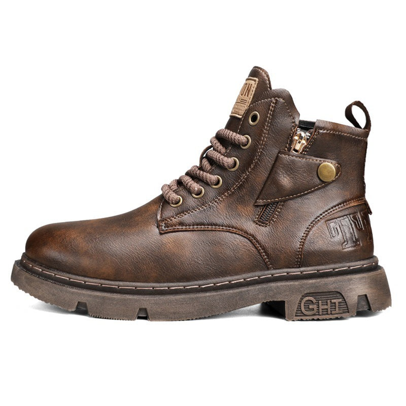 Man Skoenwinkel Retro Britse Styl High Cut Martin Boots Vir Mans