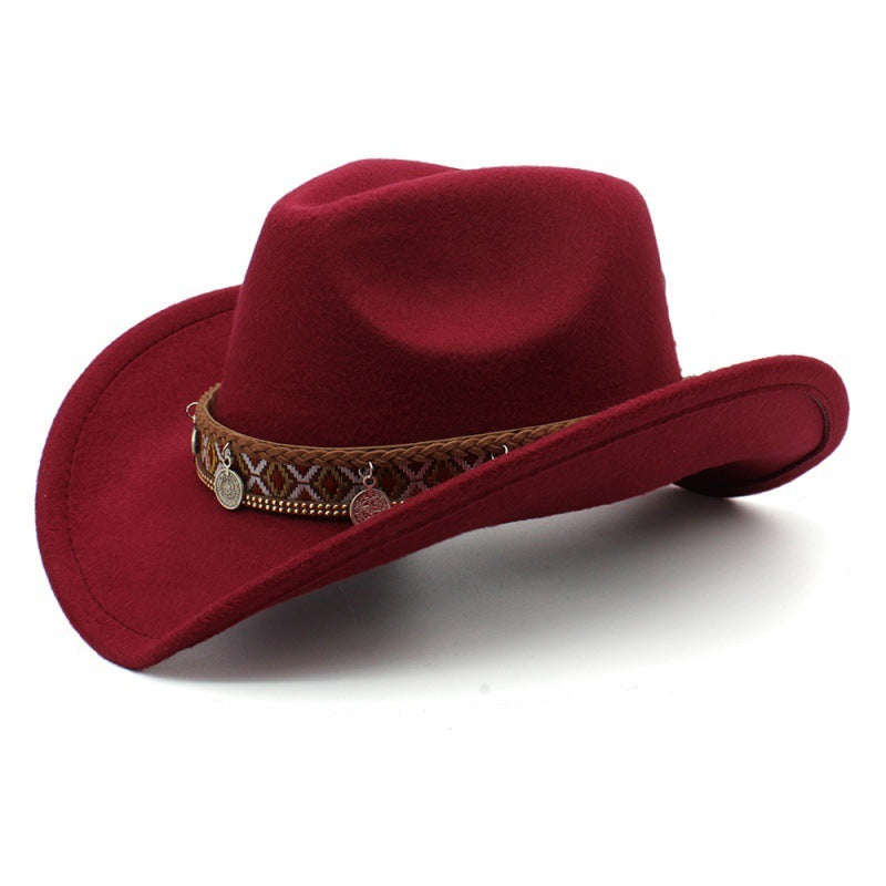 Meta  Digital Woman  Tibetan Style Chinese Style Pendant Leisure Sun Shade Protection Cowboy Hat