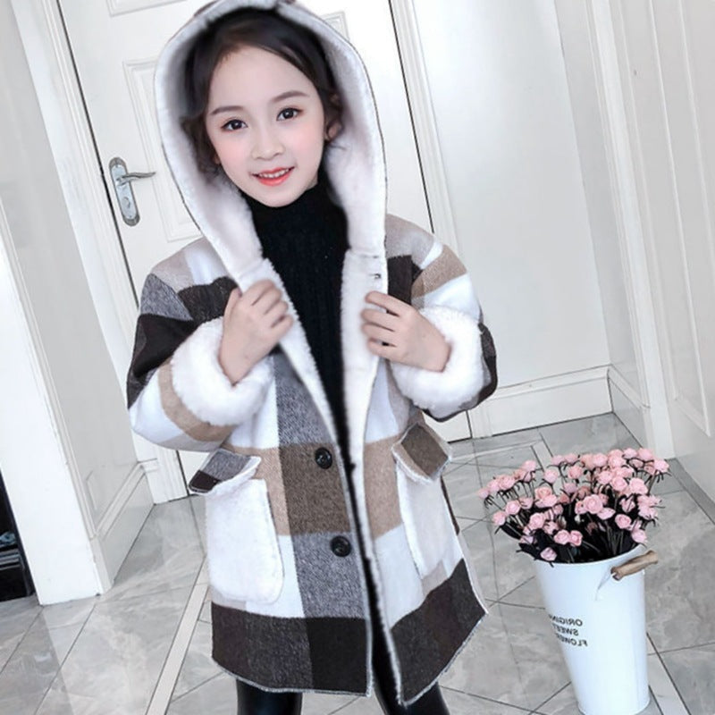 Meta Digital Store Girls Clothes Children's Clothing Girls Thick Woolen Overcoat Winter Clothes