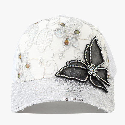 metadigitalstore.com  Casual Fashionable Sequins Peaked Cap For Women