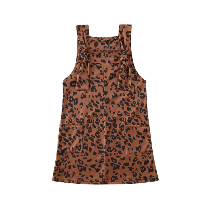 Meta Store Girls Clothes Baby Kid Girls Leopard Dress Sleeveless Casual