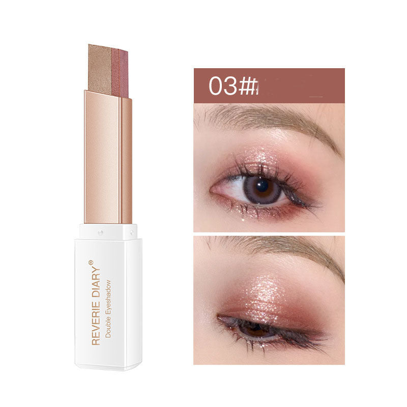 Meta Digital Store Makeup Lazy Eyeshadow Stick Stereo Gradient Shimmer Double Color Eye Shadow Pen Waterproof Easy To Wear Eyeshadow