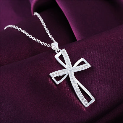 Meta Digital Store Silver Classic Personality Cross Hanger Halssnoer