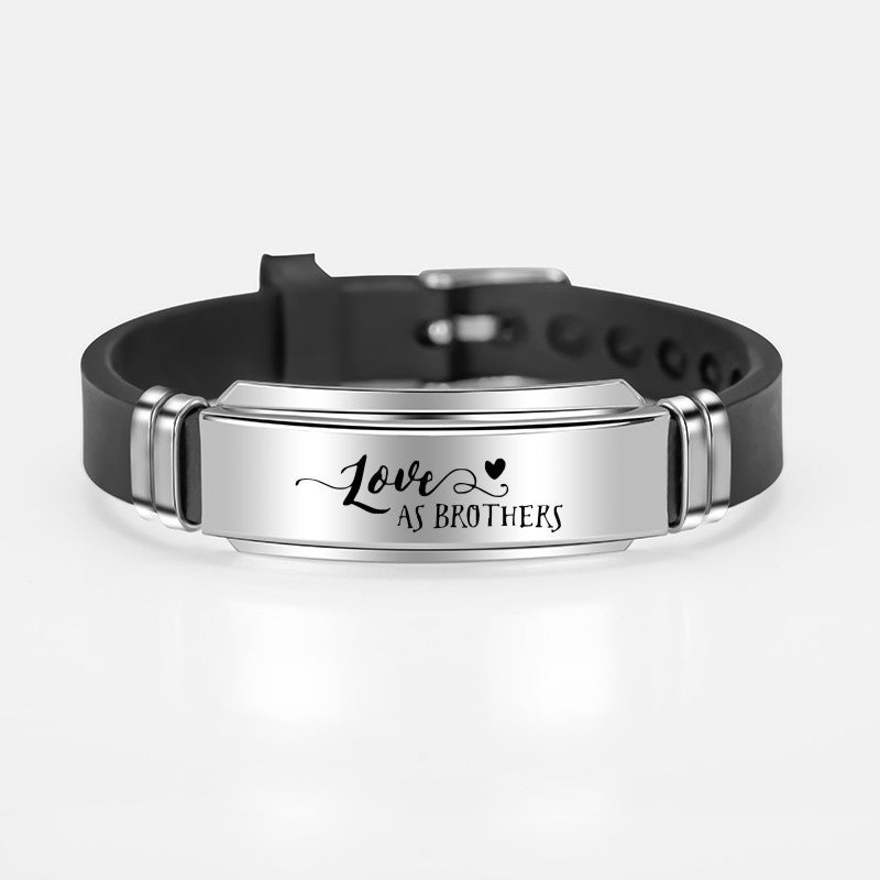 Engraved Scripture Bible Psalms Stainless Steel Bracelet