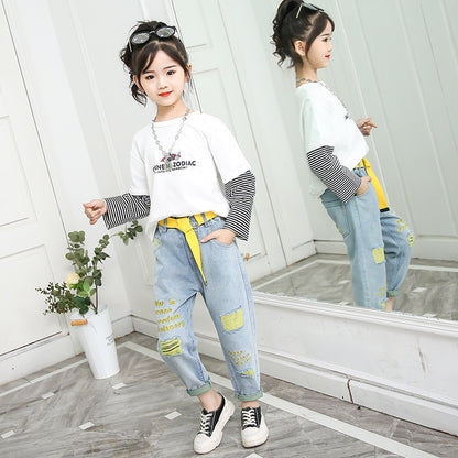 Meta Digital Store Girls Clothes Big Children Loose Children In Spring Beggar Pants