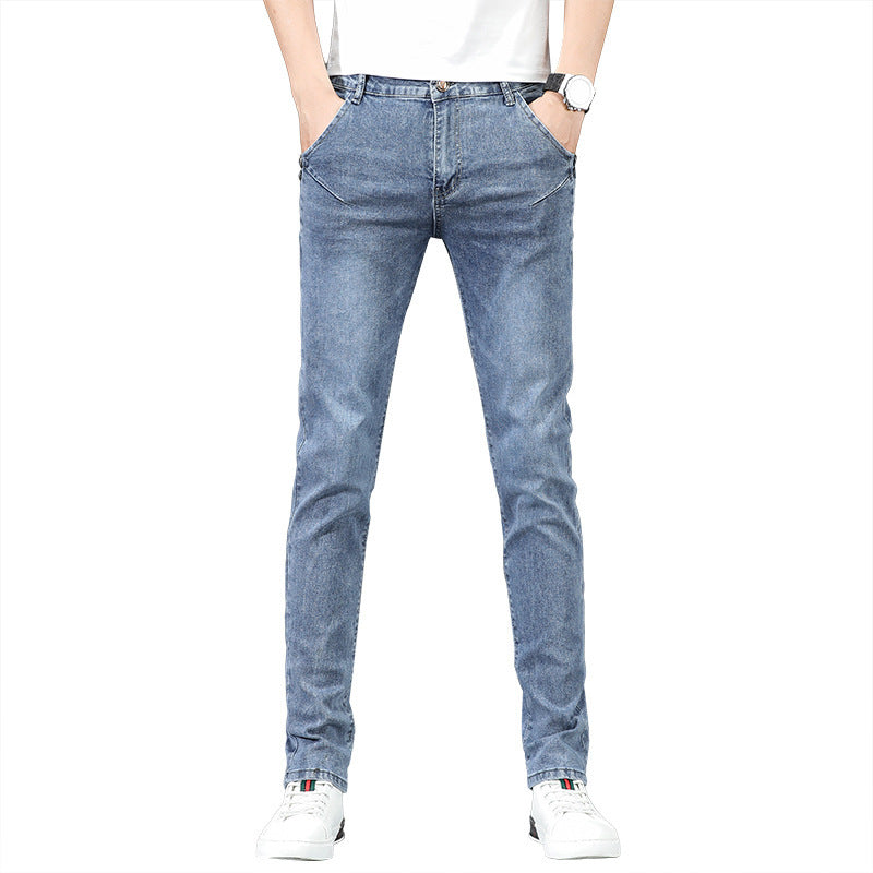 Meta Digital Store Jeans  Jeans Men's Korean-style Slim Fit Stretch Skinny Trousers