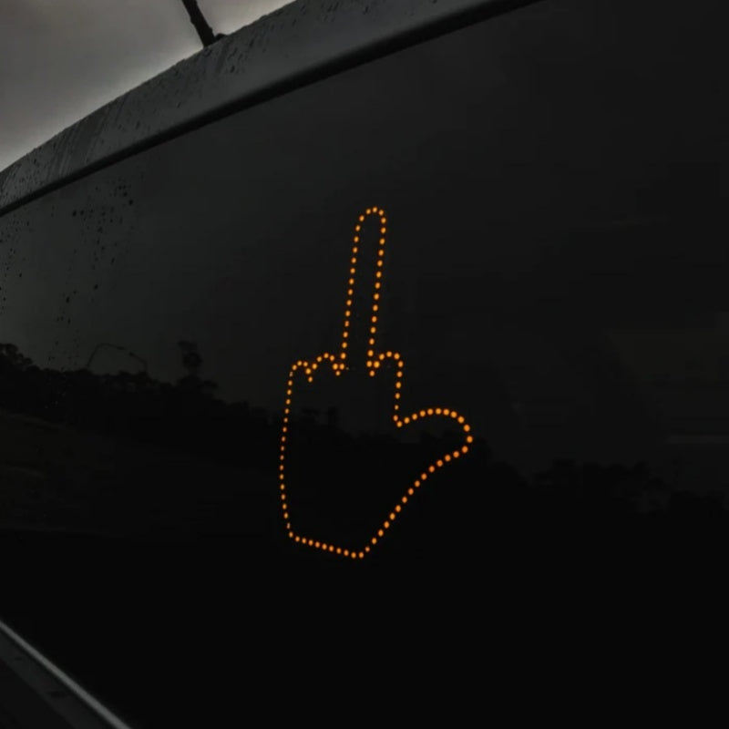 Meta Digital Store Funny New LED Illuminated Gesture Light Car Finger Light With Remote Road Rage Signs Middle Finger Gesture Light Hand Lamp